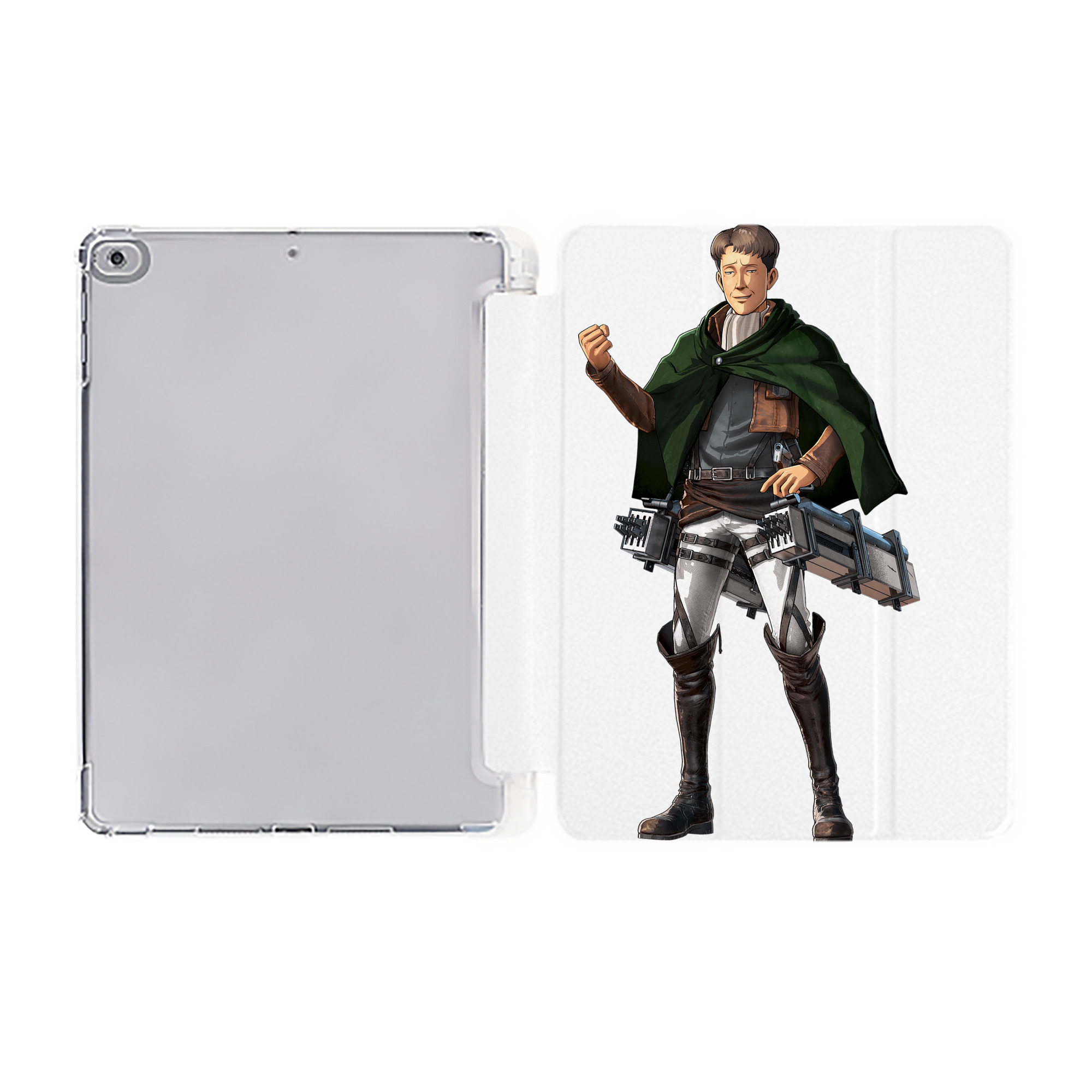 （画像用） 進撃の巨人 Attack on Titan IPad ケース ペン収納付き 三つ折りスタンド PUレザー×シリコン 対応機種9.5/10.5/10.9インチ